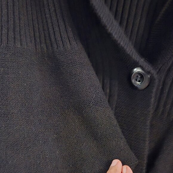 NINE WEST Classic Black Short Cardigan w/ Flared Hem & Bell Sleeves SIZE XL - Picture 5 of 5